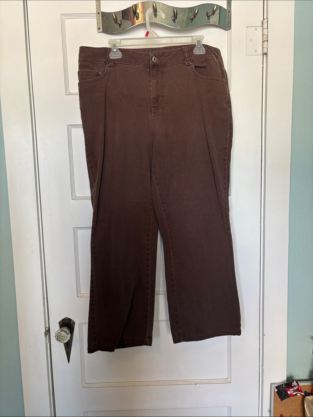Coldwater Creek Classic Women's Brown Straight-Leg Jeans Size 14